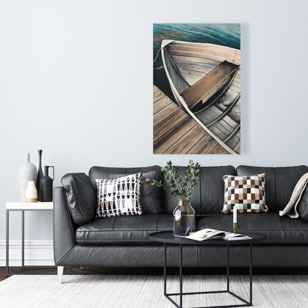 Abandoned Rowboats Marine Bedroom Canvas | Home Decor Art