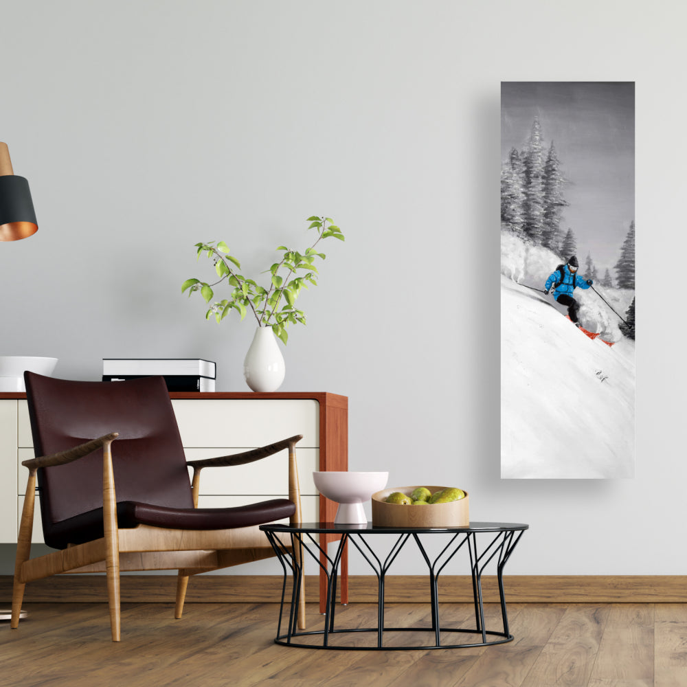 Man Skiing in Mountain Canvas | Sports & Games Home Decor