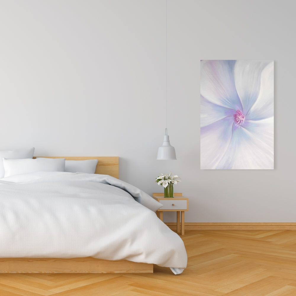 Bedroom Blue Minimalist Canvas Petals - Home Decor Art