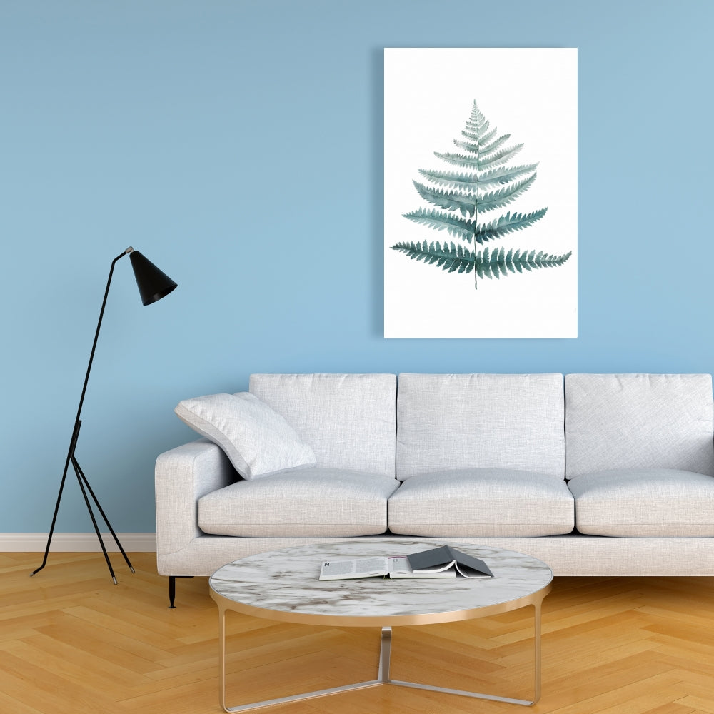 Toile scandinave « Ferne verte » pour chambre à coucher | Décoration d'intérieur