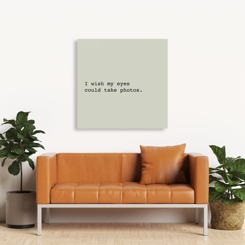 Minimalist Shapes Bedroom Canvas - I Wish My Eyes Could Take Photos