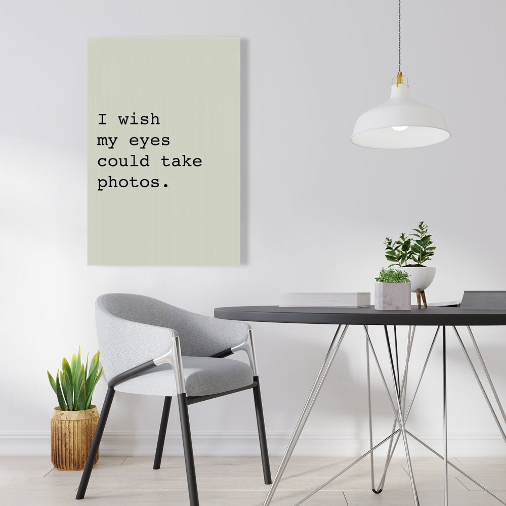 Minimalist Shapes Bedroom Canvas - I Wish My Eyes Could Take Photos
