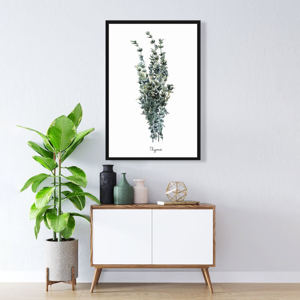 Toile « Feuilles de thym » | Décoration murale pour cuisine
