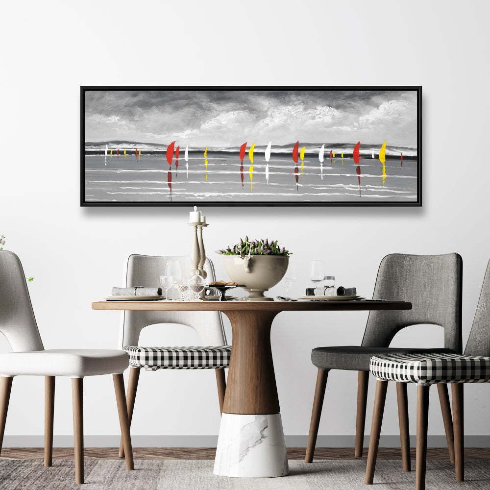 Sailboats on the Lake | Coastal Canvas Art for Home Decor
