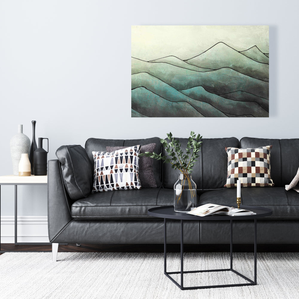 Toile « Dans les vagues » – Décoration d'intérieur contemporaine des Montagnes Blanches