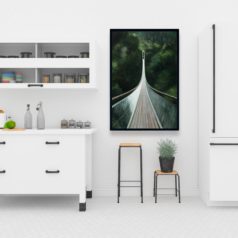 Toile encadrée « Pont escarpé » : Paysages modernes, pour décoration de chambre