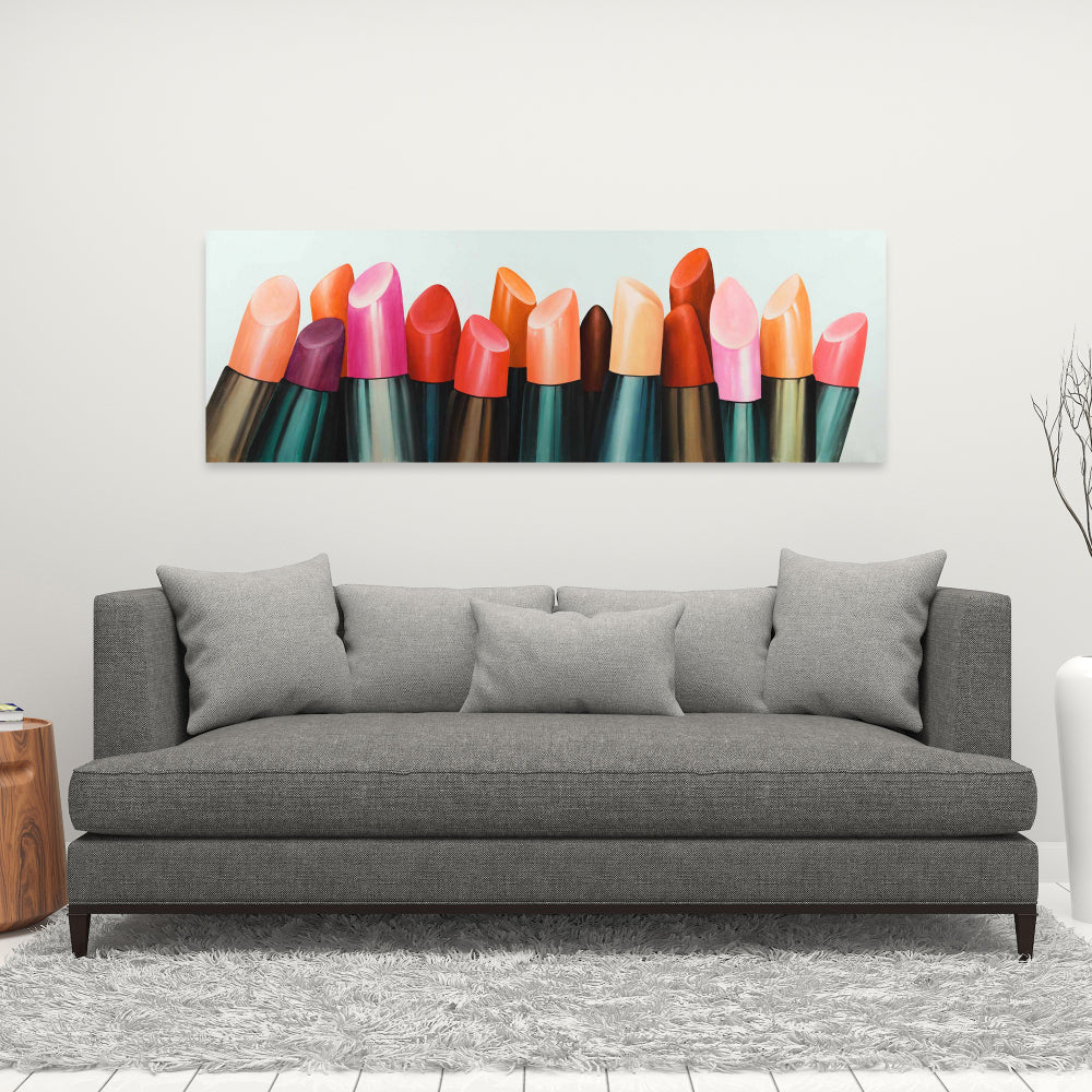 Lipstick Addict Romantic Bedroom Canvas | Home Decor Art