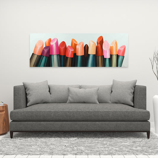 Lipstick Addict Romantic Bedroom Canvas | Home Decor Art