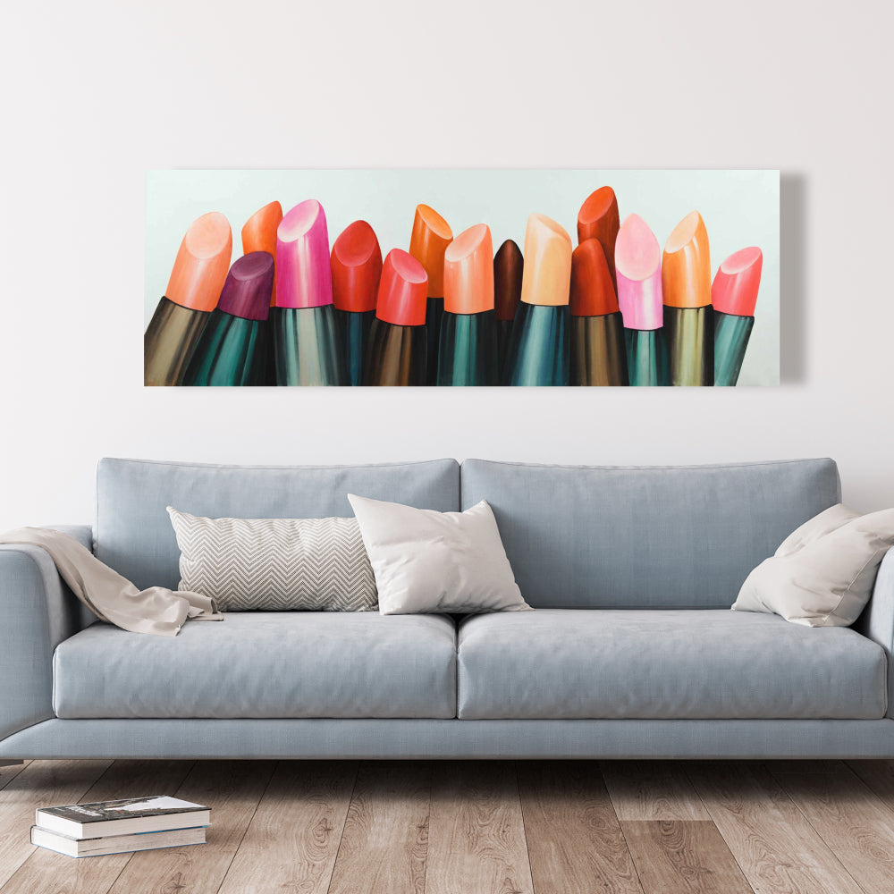 Lipstick Addict Romantic Bedroom Canvas | Home Decor Art