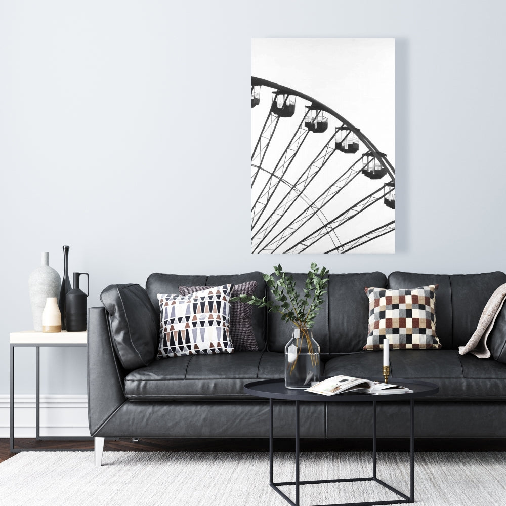 Quarter Ferris Wheel Canvas | Monochrome Hobbies Home Decor