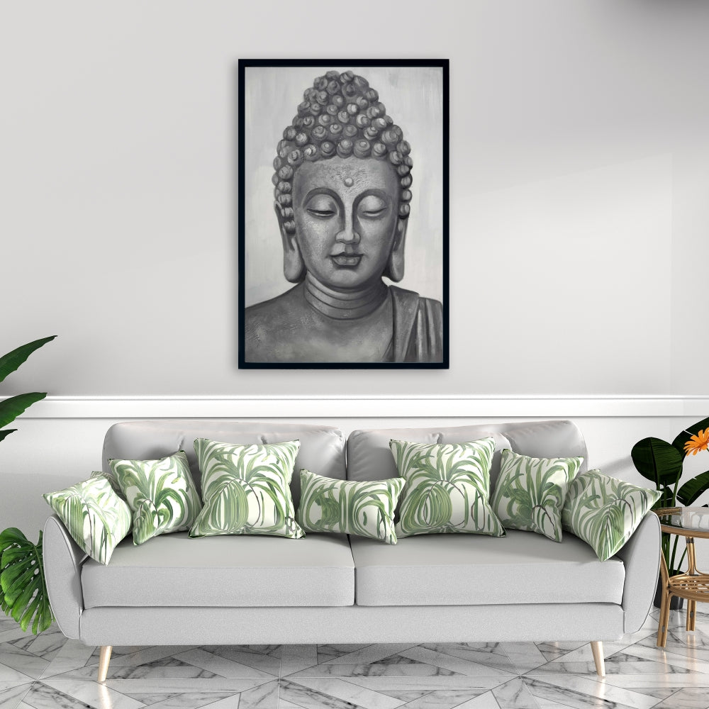 Spiritual Buddha Framed Canvas | Asian Art for Man Bedroom Decor