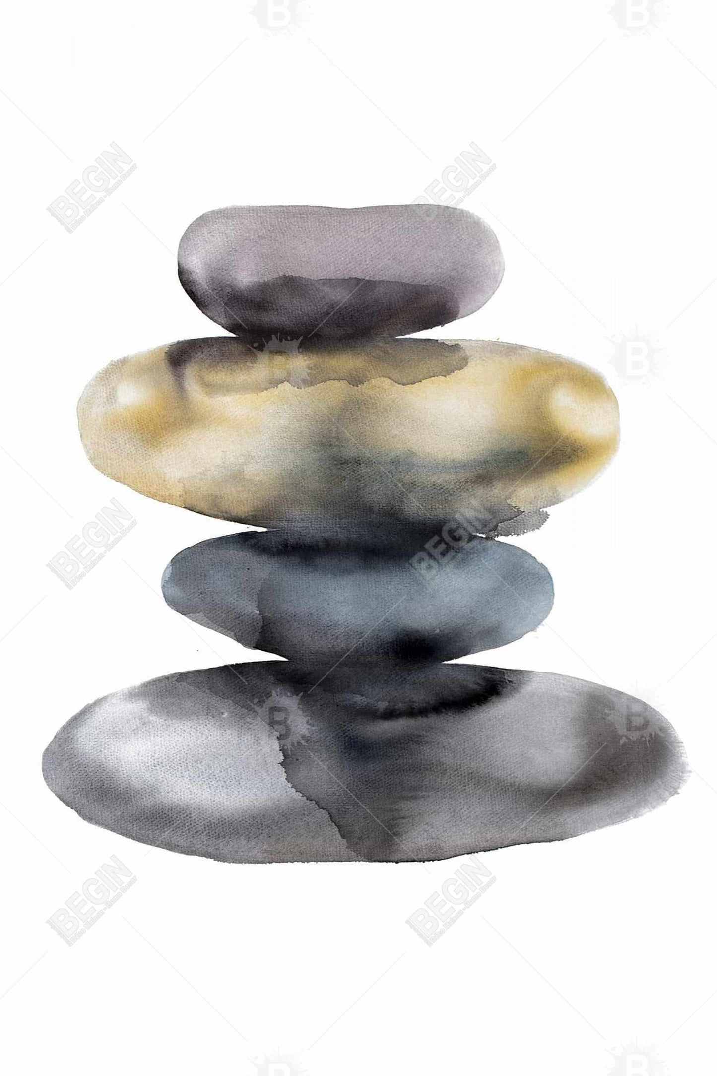 Hot Stones Gray Magnetic Stick Canvas - Home Decor Minerals