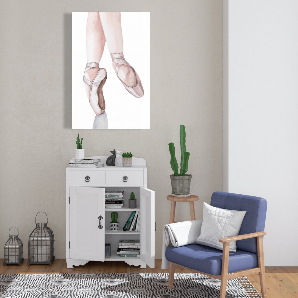 Gray Ballerina Feet Canvas | Sports & Games Hobbies Decor