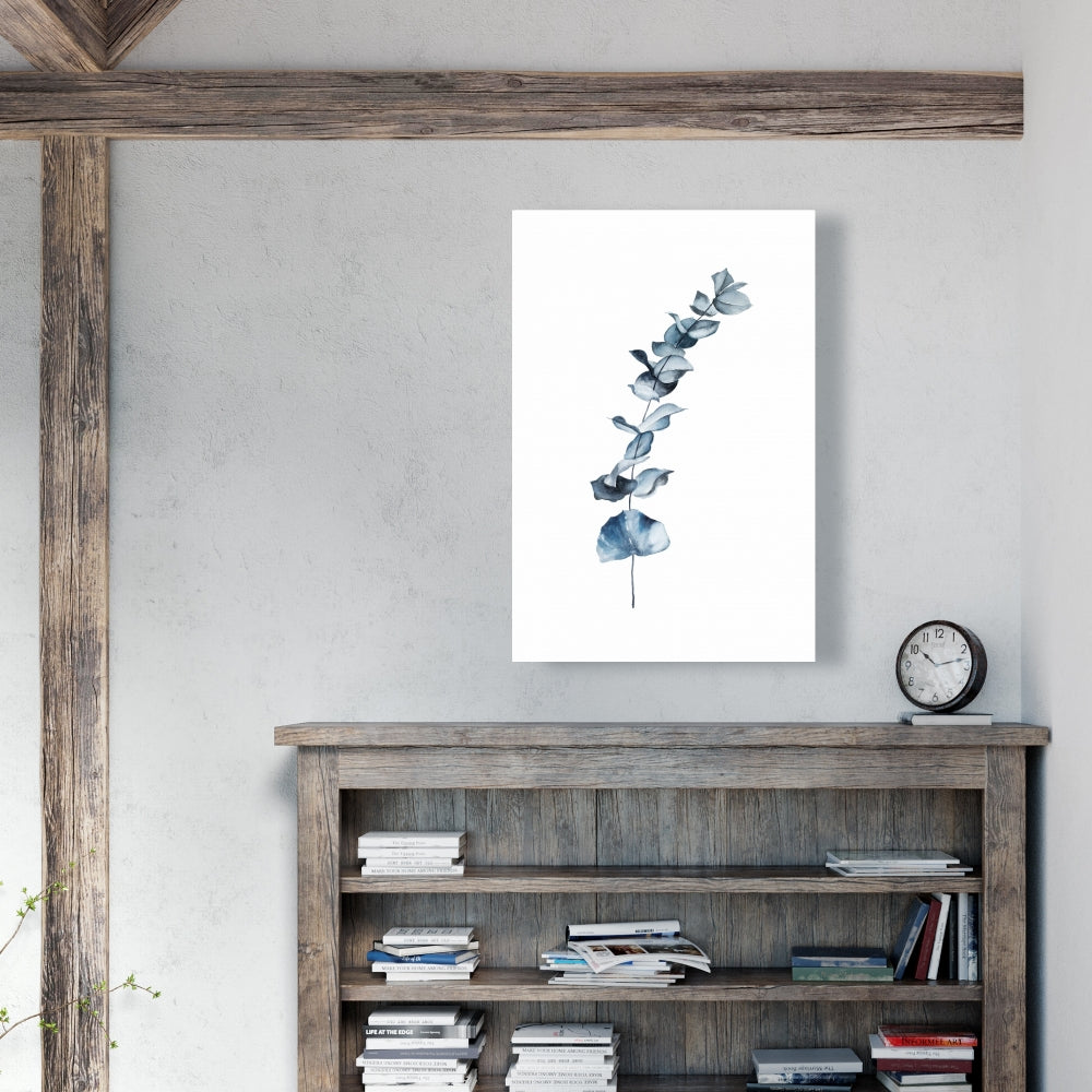Eucalyptus Blue Leaves Canvas - Minimalist Botanical Decor