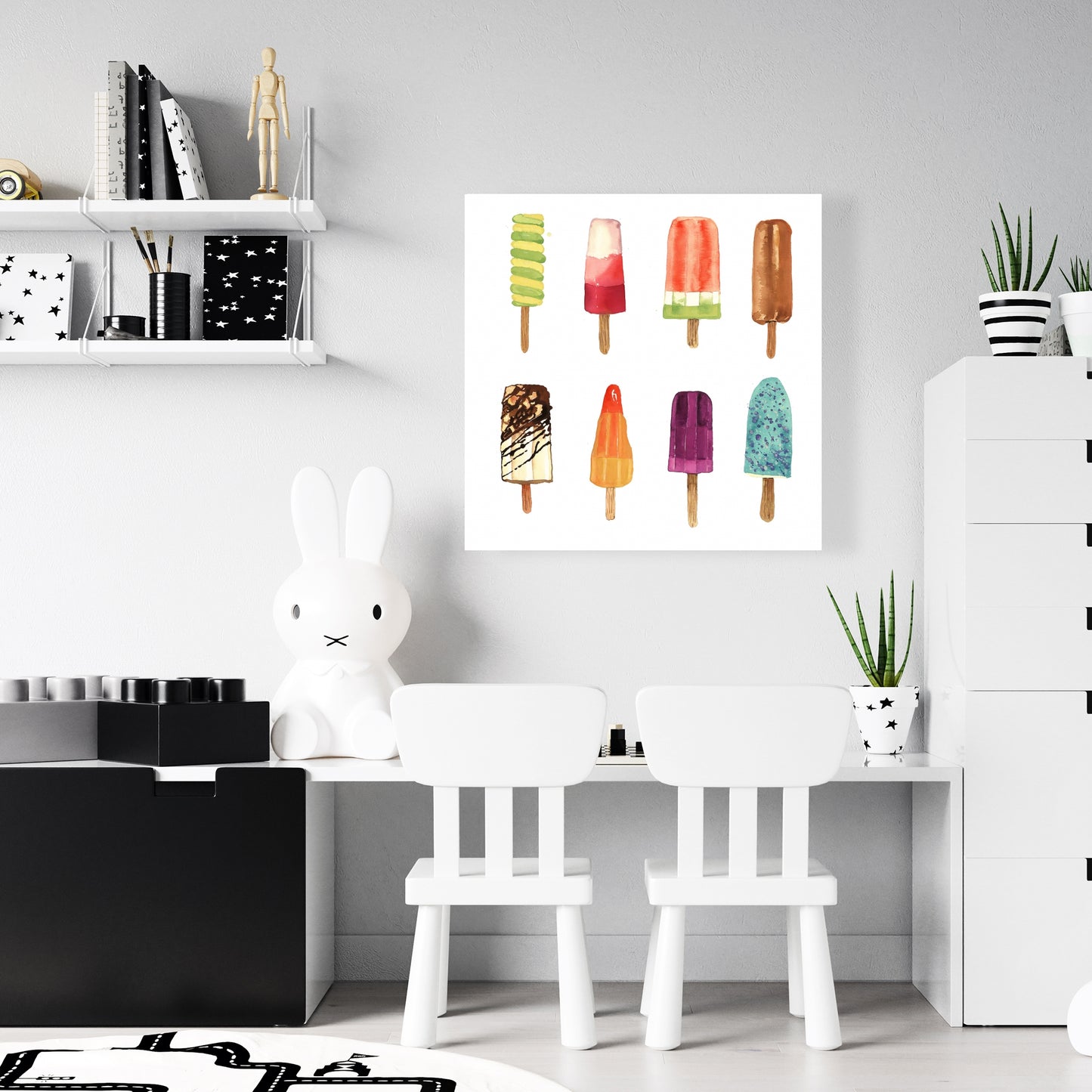 Iced Lollipop Food Orange Kitchen Canvas | Home Decor Art