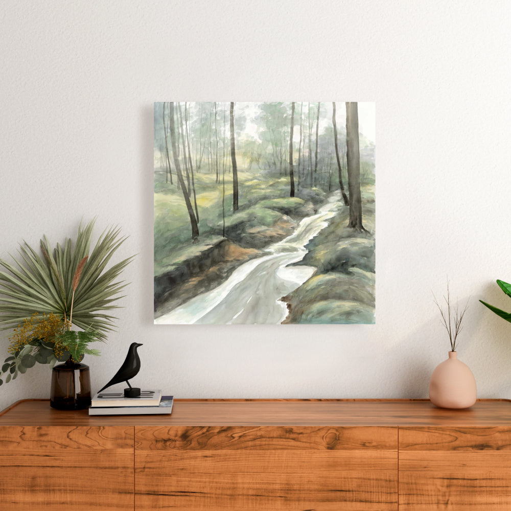 Waterfall Canvas - Trees Blue Landscapes | Home Decor Art