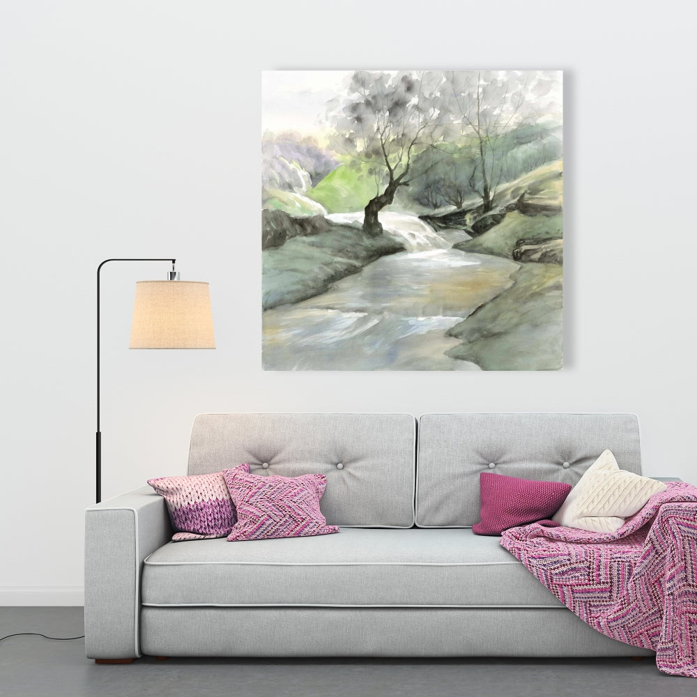 Oasis of Relaxation Canvas - Illustrative Landscape Home Decor