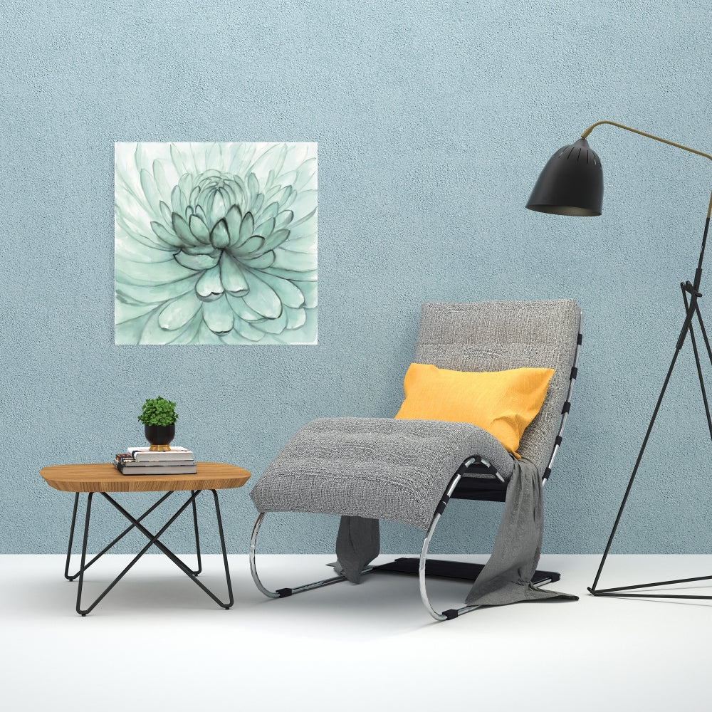 Turquoise Flowers Canvas | Floral Botanical Home Decor