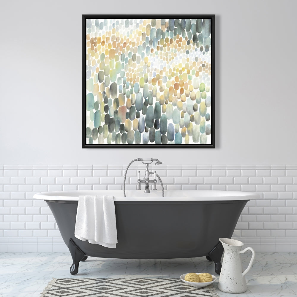 Toile « Groupe de cercles » | Cadre bleu | Décoration d'intérieur