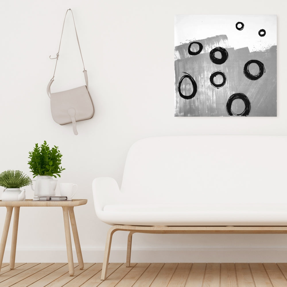 Deconstructed Monochrome Canvas - Shapes Bedroom Decor