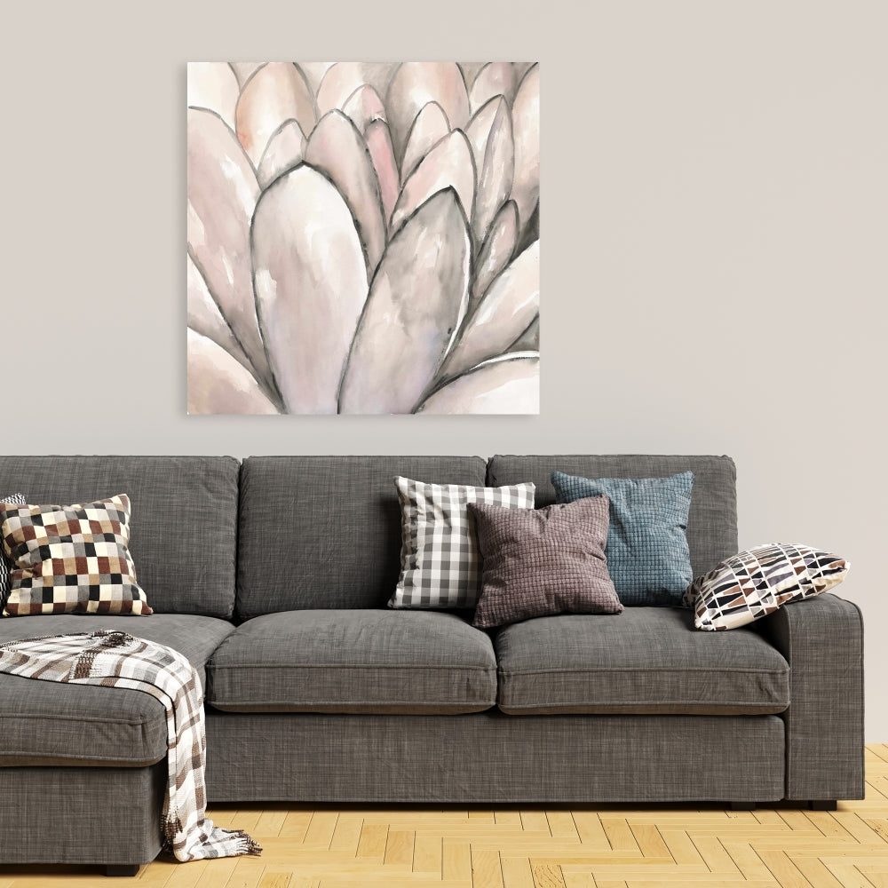 Blush Pink Flower Canvas | Bedroom Wall Art Home Decor