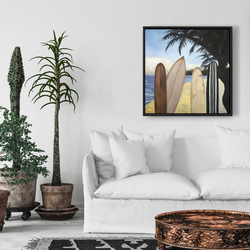 Toile encadrée « Planches de surf » | Décoration de chambre à coucher, American Hobbies