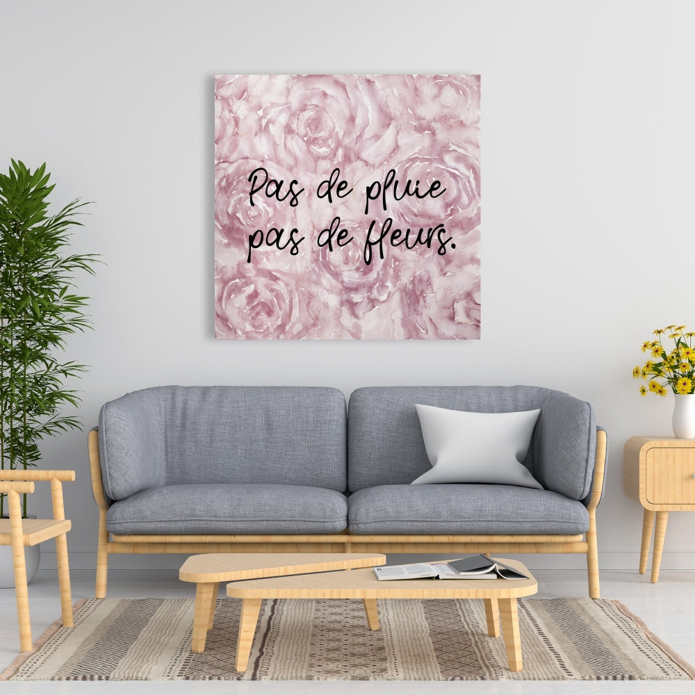 Pink Floral Canvas - Pas de pluie pas de fleurs - Home Decor