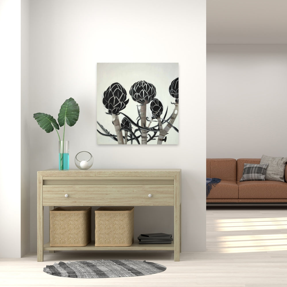 Botanical Kitchen Artichokes Canvas | Elegant Home Decor