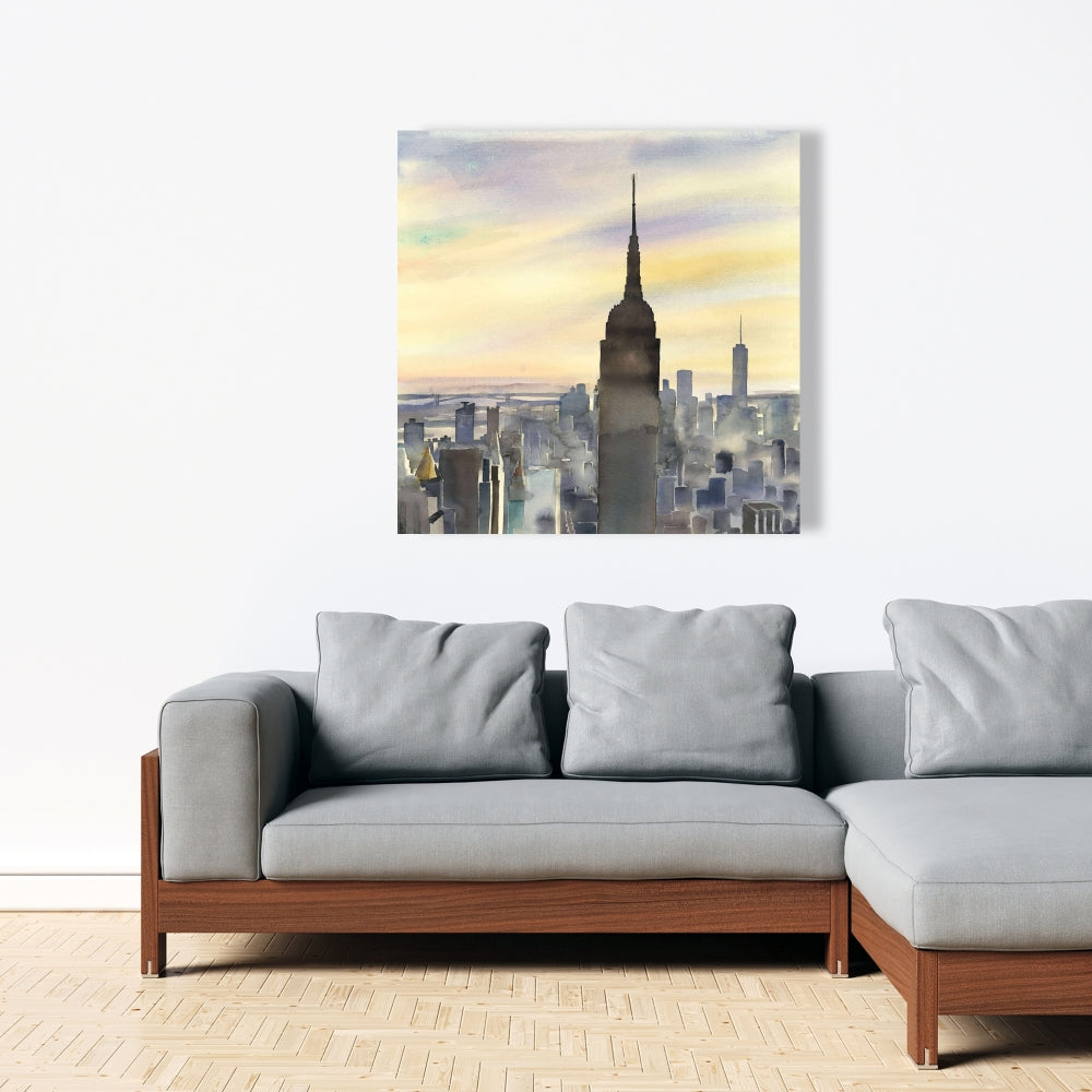 Sunset Over New York City Canvas | Home Decor Wall Art