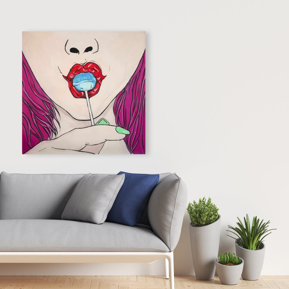 Blue Lollipop Canvas Art | Home Decor Wall Art Painting