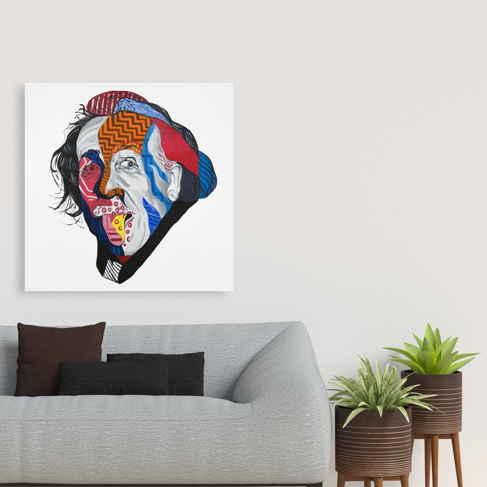 Abstract Albert Einstein Canvas | Living Room Home Decor