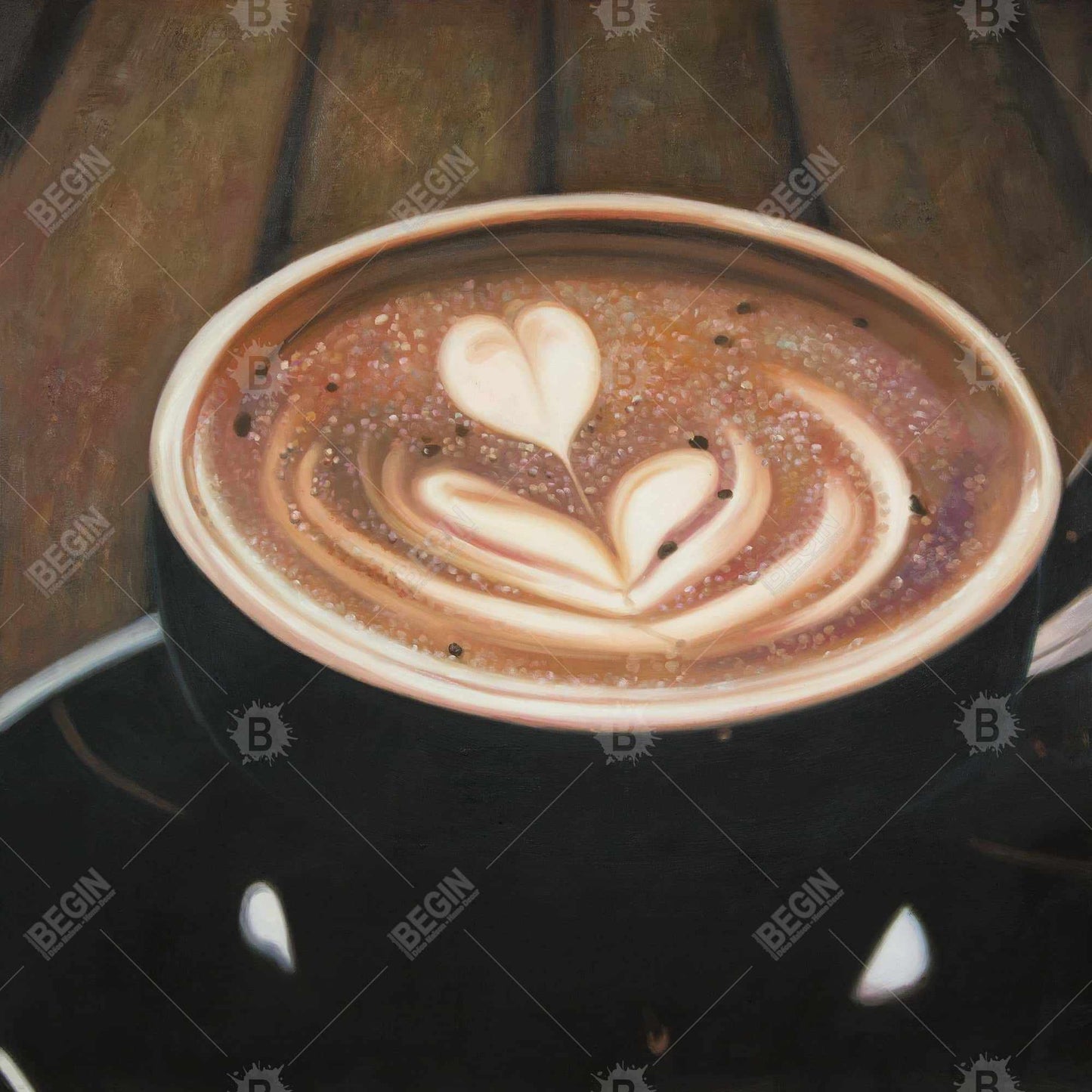 Artistic Cappuccino Canvas | Food Kitchen Decor for Home
