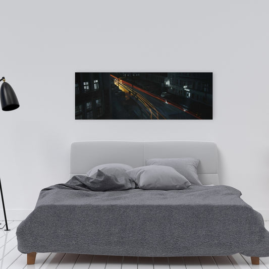 Toile de chambre jaune américaine - Décoration d'intérieur du centre-ville