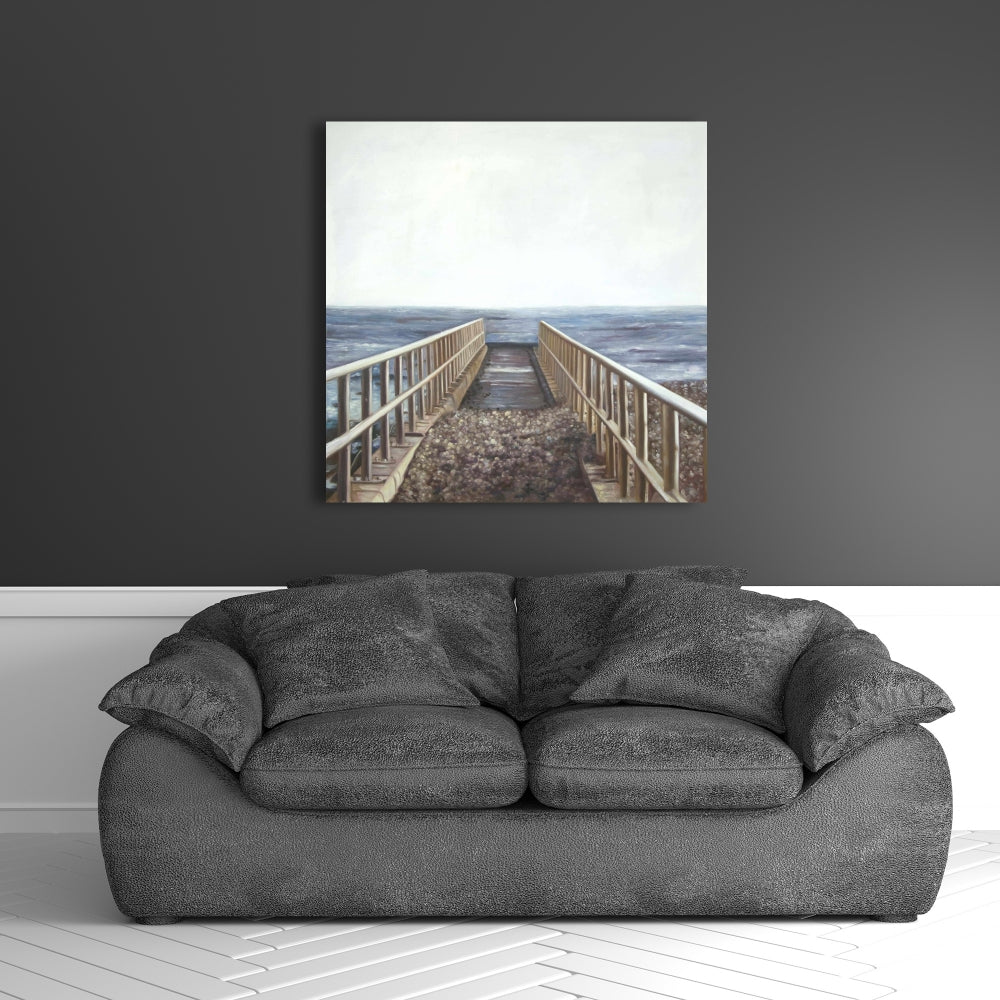 Relaxing Beach Marine Sea Blue Canvas - Home Decor Wall Art