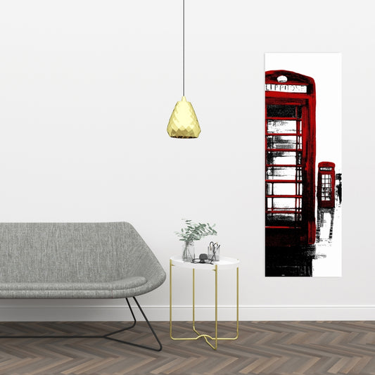 Industrial White Canvas | Telephone Box & Big Ben Home Decor