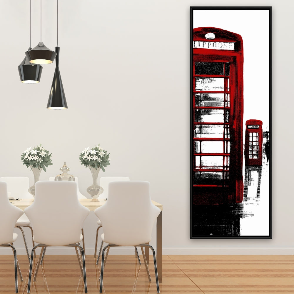 Industrial Framed Canvas: Telephone Box & Big Ben Home Decor