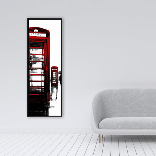 Toile encadrée industrielle : cabine téléphonique et Big Ben, décoration d'intérieur