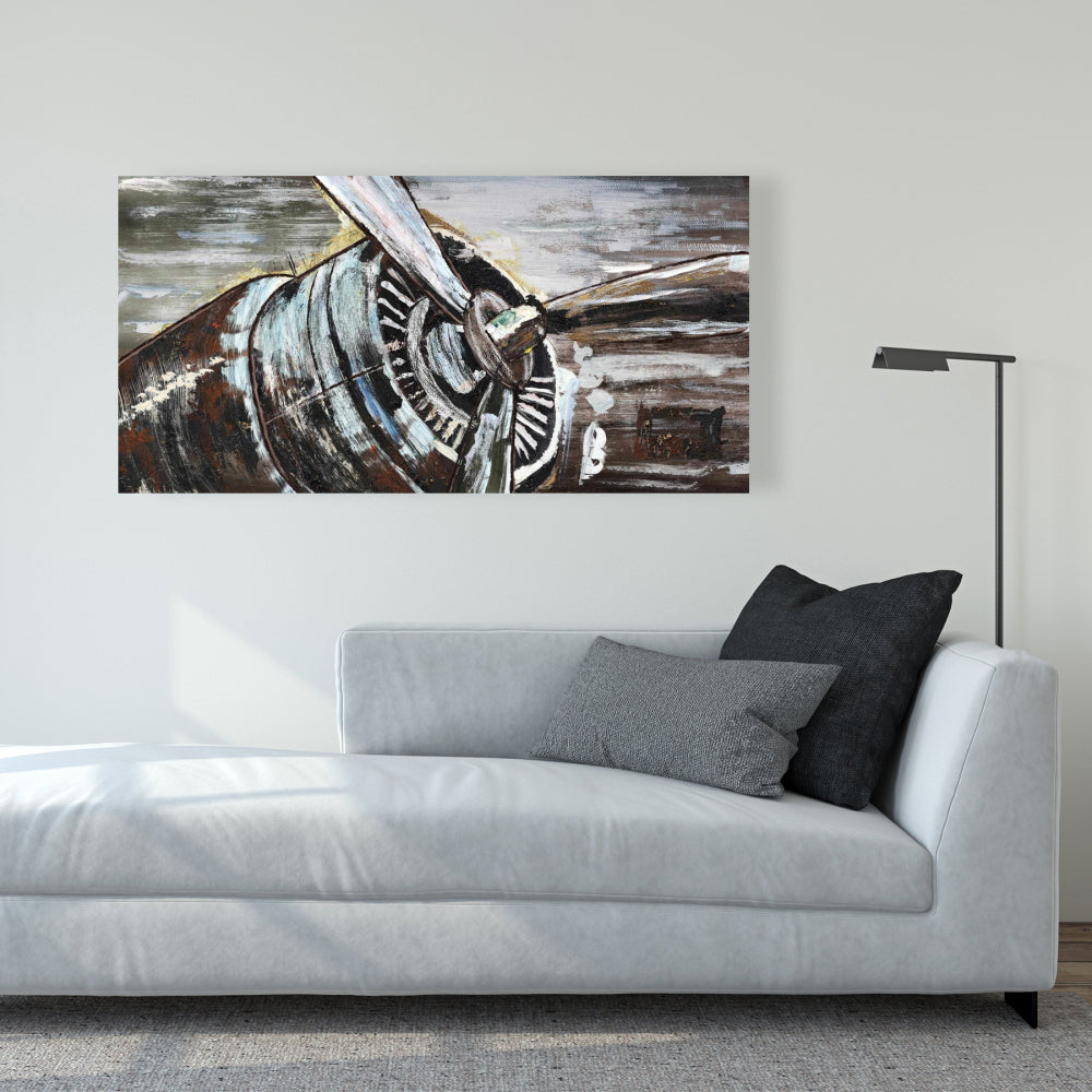 Airplane Propeller Canvas - Aviation Decor for Living Room