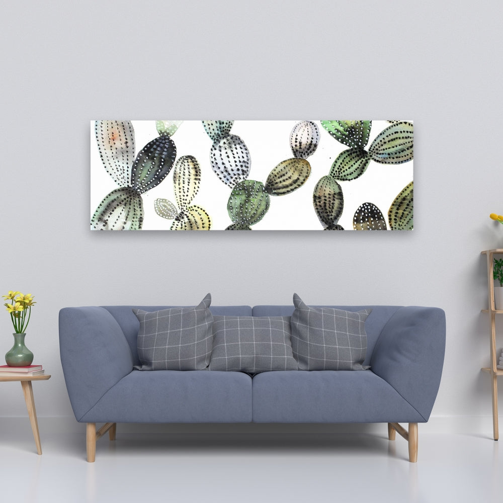 Pattern Opuntia Cactus Canvas - Floral & Botanical Bedroom Decor