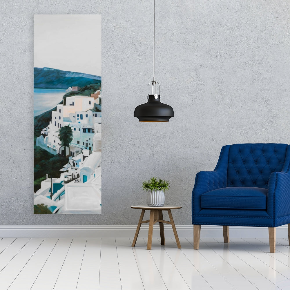Travel in Greece | Hyperrealist Cities Bathroom Canvas Decor