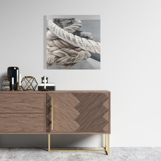 Beige Bathroom Canvas | Twisted Boat Rope Home Decor