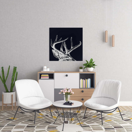 Blue Roe Deer Canvas | Livingroom Wall Art Home Decor