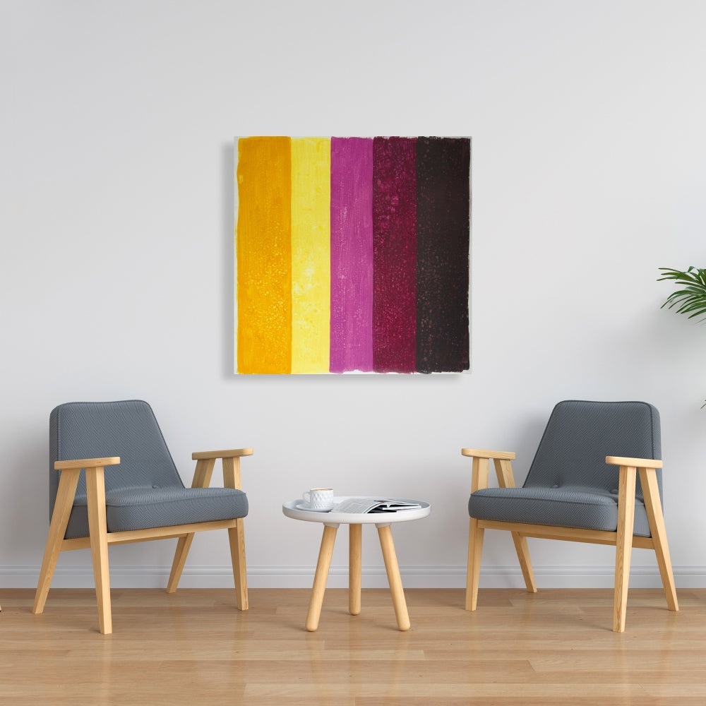 Live Stripes Abstract Yellow Canvas | Home Decor Wall Art