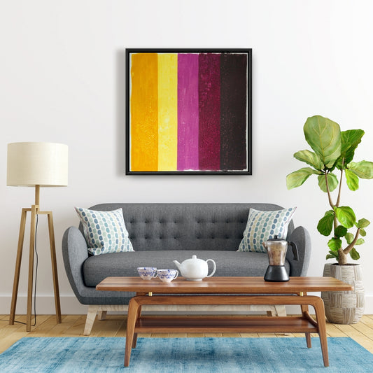Live Stripes Abstract Framed Canvas | Contemporary Home Decor