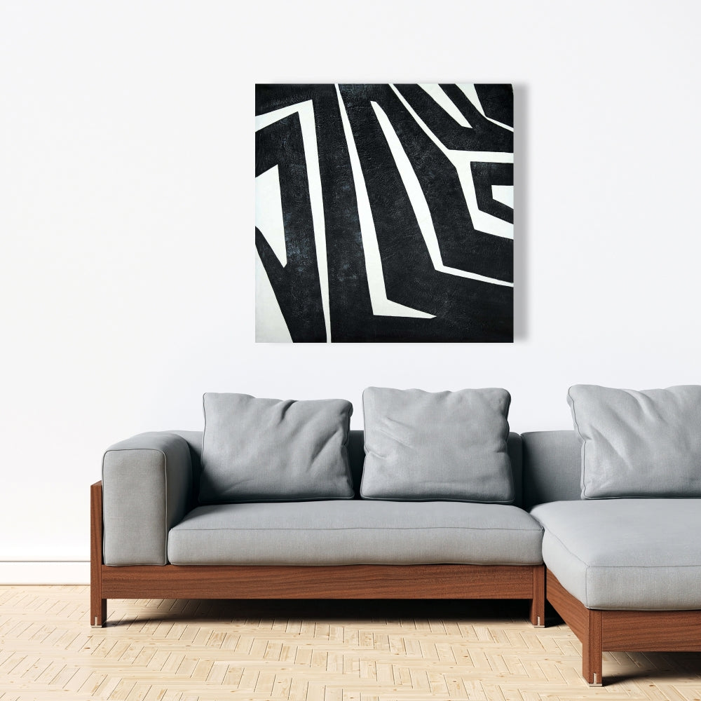 Toile industrielle « Labyrinthe aux formes abstraites » | Décoration d'intérieur