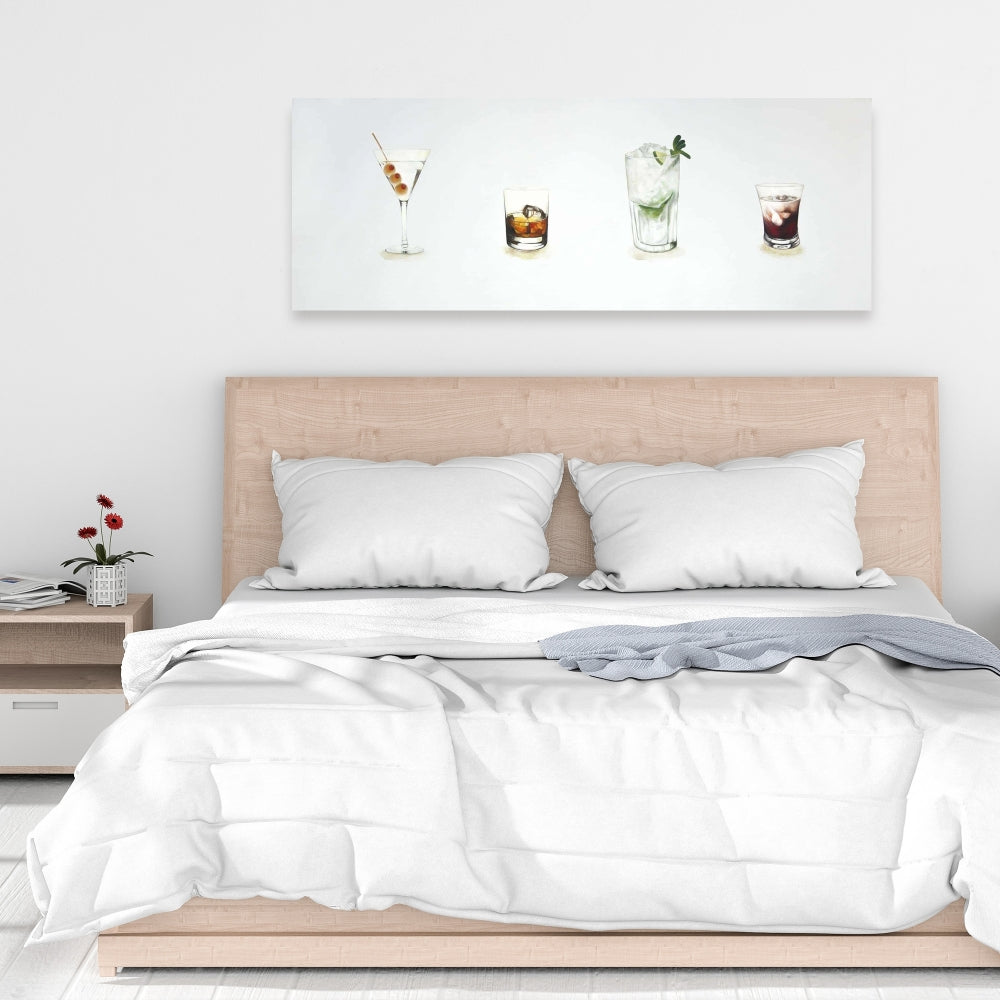 Vintage Cocktails Canvas | Home Decor Wall Art - Gastronomy
