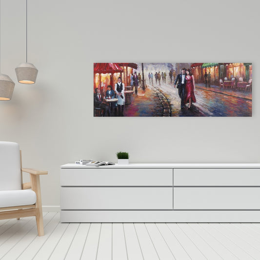 Romantic Blue Canvas - Dressed Up Couple | Home Decor Art