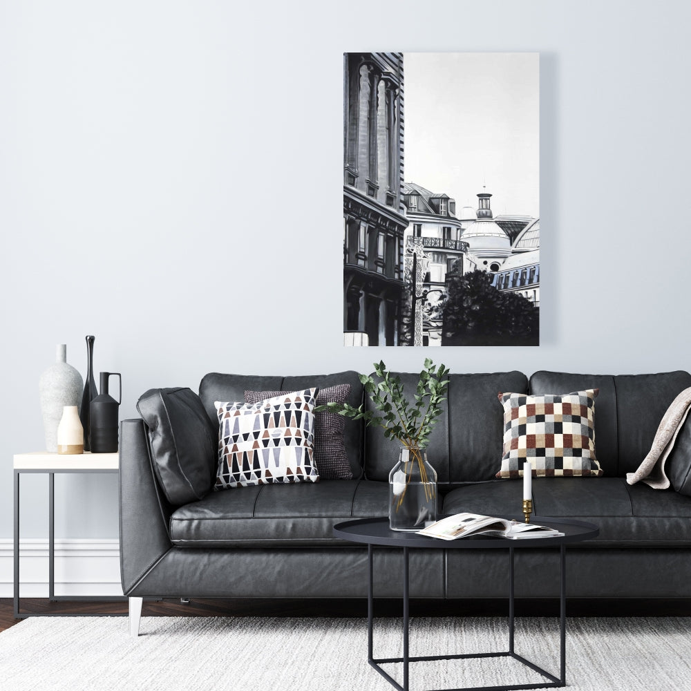 Historic Downtown Bedroom Canvas - Hyperrealist Home Decor