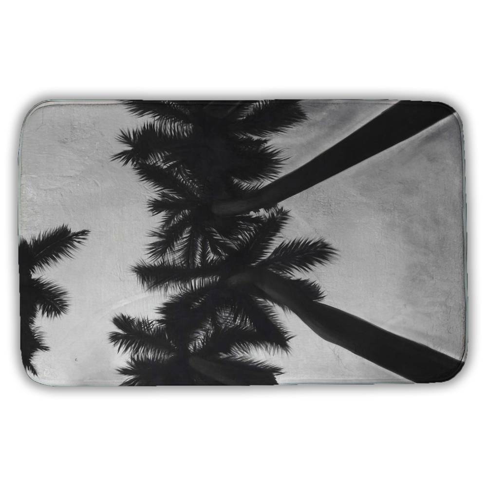 Coastal Bedroom Monochrome Canvas | Monochrome Palm Trees Decor