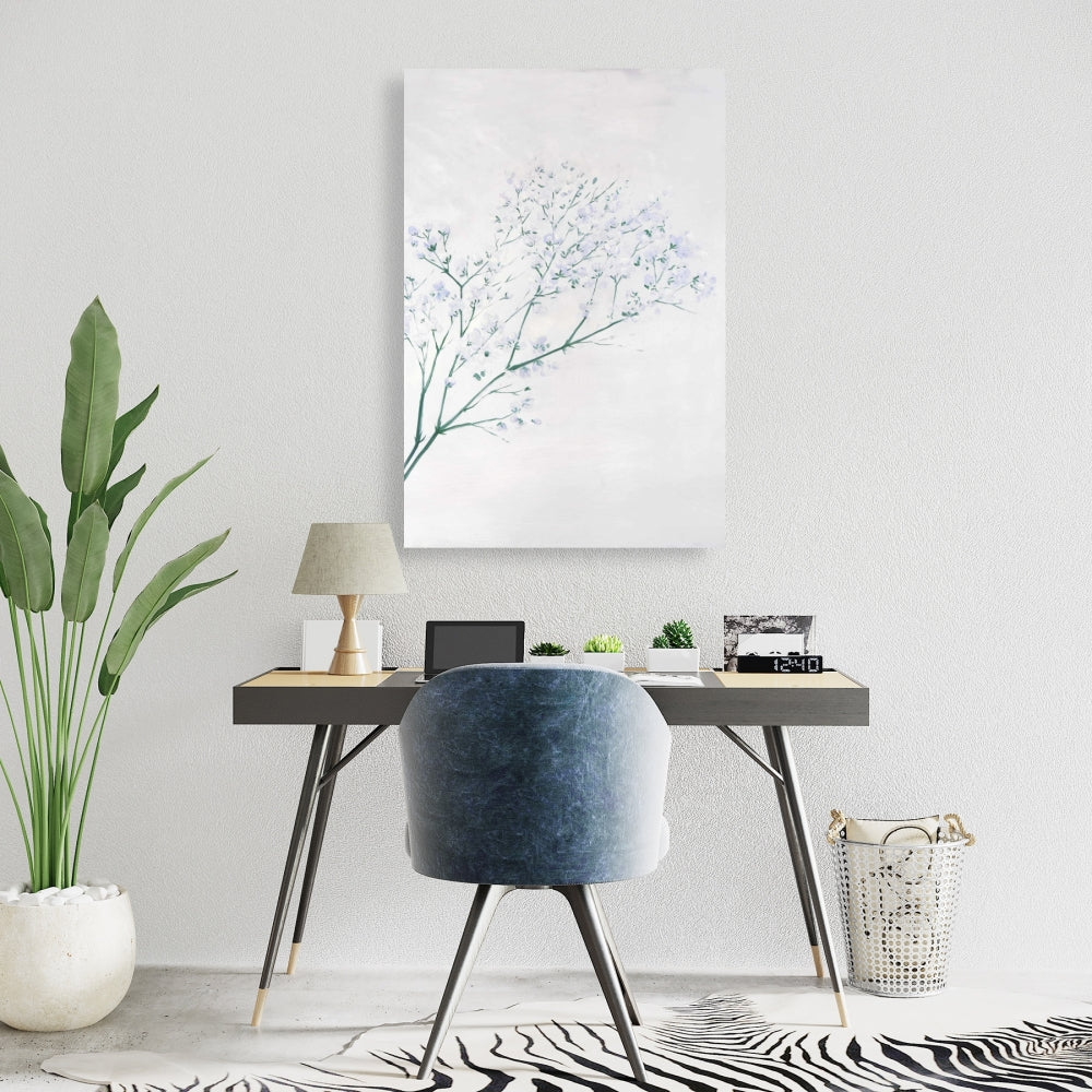 Botanical Bedroom Canvas | Minimalist Baby's Breath Bouquet